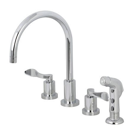 KS8721DFL 8 To 16 Widespread Kitchen Faucet, Polished Chrome